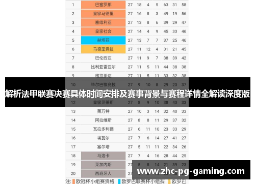 解析法甲联赛决赛具体时间安排及赛事背景与赛程详情全解读深度版 解析法甲联赛决赛具体时间安排及赛事背景与赛程详情全解读深度版